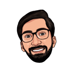 Pratik's caricature face